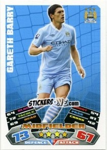 Sticker Gareth Barry - English Premier League 2011-2012. Match Attax n. 155 - Topps