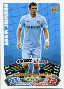 Sticker Adam Johnson - English Premier League 2011-2012. Match Attax - Topps
