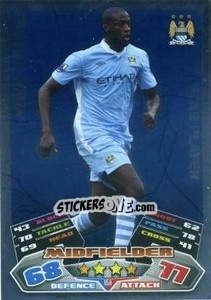 Sticker Yaya Toure - English Premier League 2011-2012. Match Attax - Topps