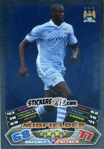 Sticker Yaya Toure - English Premier League 2011-2012. Match Attax n. 158 - Topps