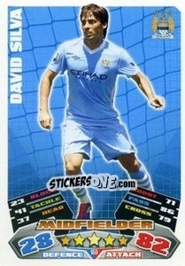 Figurina David Silva - English Premier League 2011-2012. Match Attax - Topps