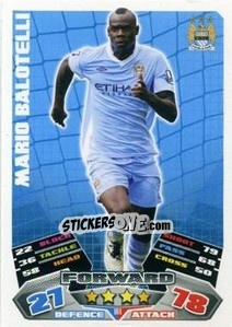 Sticker Mario Balotelli - English Premier League 2011-2012. Match Attax n. 161 - Topps