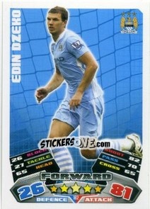 Sticker Edin Dzeko - English Premier League 2011-2012. Match Attax n. 162 - Topps