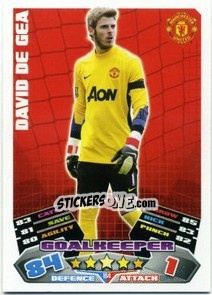 Sticker David de Gea - English Premier League 2011-2012. Match Attax - Topps