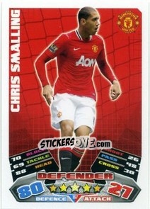 Sticker Chris Smalling - English Premier League 2011-2012. Match Attax - Topps