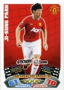 Cromo Ji-Sung Park - English Premier League 2011-2012. Match Attax - Topps