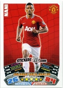 Sticker Nani - English Premier League 2011-2012. Match Attax n. 176 - Topps