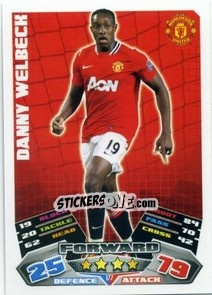 Sticker Danny Welbeck - English Premier League 2011-2012. Match Attax n. 177 - Topps