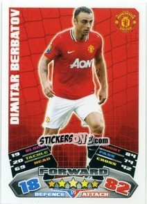 Sticker Dimitar Berbatov - English Premier League 2011-2012. Match Attax n. 179 - Topps