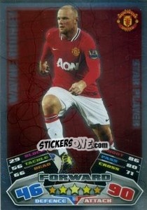 Sticker Wayne Rooney - English Premier League 2011-2012. Match Attax n. 180 - Topps
