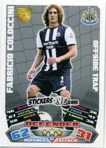 Sticker Fabricio Coloccini - English Premier League 2011-2012. Match Attax n. 184 - Topps