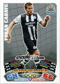 Sticker Yohan Cabaye - English Premier League 2011-2012. Match Attax n. 191 - Topps