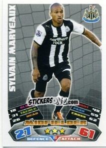 Cromo Sylvain Marveaux - English Premier League 2011-2012. Match Attax n. 193 - Topps
