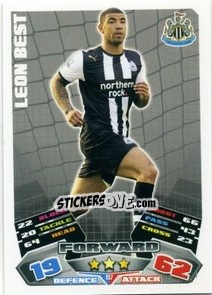 Sticker Leon Best - English Premier League 2011-2012. Match Attax n. 197 - Topps