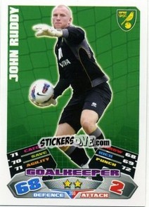 Sticker John Ruddy - English Premier League 2011-2012. Match Attax - Topps