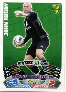Sticker John Ruddy - English Premier League 2011-2012. Match Attax n. 200 - Topps