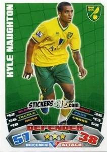 Sticker Kyle Naughton - English Premier League 2011-2012. Match Attax n. 203 - Topps