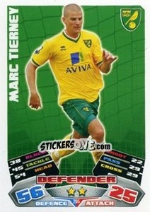 Cromo Marc Tierney - English Premier League 2011-2012. Match Attax n. 205 - Topps