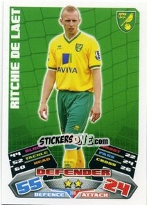 Sticker Ritchie De Laet - English Premier League 2011-2012. Match Attax - Topps
