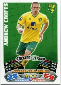 Sticker Andrew Crofts - English Premier League 2011-2012. Match Attax n. 208 - Topps