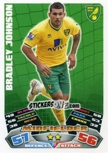 Figurina Bradley Johnson - English Premier League 2011-2012. Match Attax n. 212 - Topps