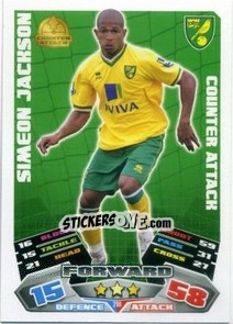 Figurina Simeon Jackson - English Premier League 2011-2012. Match Attax n. 216 - Topps