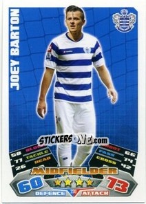 Figurina Joey Barton - English Premier League 2011-2012. Match Attax - Topps