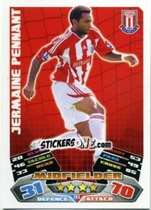 Cromo Jermaine Pennant - English Premier League 2011-2012. Match Attax - Topps