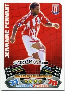 Sticker Jermaine Pennant - English Premier League 2011-2012. Match Attax n. 244 - Topps