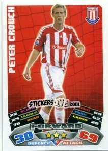 Sticker Peter Crouch - English Premier League 2011-2012. Match Attax n. 252 - Topps