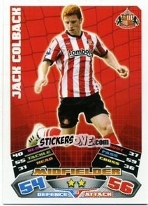 Sticker Jack Colback - English Premier League 2011-2012. Match Attax - Topps