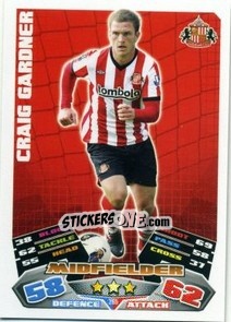 Sticker Craig Gardner - English Premier League 2011-2012. Match Attax n. 265 - Topps