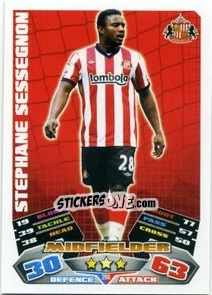Sticker Stephane Sessegnon - English Premier League 2011-2012. Match Attax n. 266 - Topps