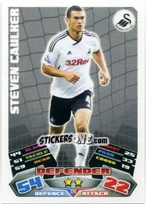 Sticker Steven Caulker - English Premier League 2011-2012. Match Attax n. 278 - Topps