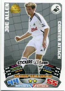 Sticker Joe Allen - English Premier League 2011-2012. Match Attax n. 282 - Topps