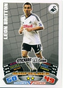 Sticker Leon Britton - English Premier League 2011-2012. Match Attax n. 284 - Topps