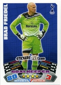 Sticker Brad Friedel - English Premier League 2011-2012. Match Attax - Topps