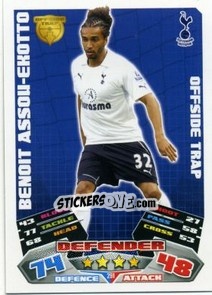 Sticker Benoit Assou-Ekotto - English Premier League 2011-2012. Match Attax n. 291 - Topps