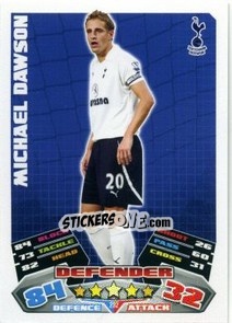 Sticker Michael Dawson - English Premier League 2011-2012. Match Attax n. 292 - Topps