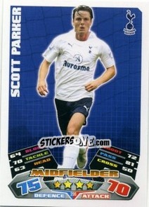 Cromo Scott Parker - English Premier League 2011-2012. Match Attax n. 296 - Topps