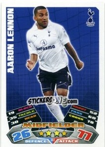 Sticker Aaron Lennon - English Premier League 2011-2012. Match Attax n. 302 - Topps
