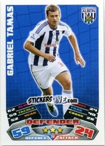 Figurina Gabriel Tamas - English Premier League 2011-2012. Match Attax - Topps
