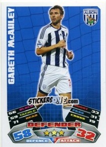 Sticker Gareth McAuley - English Premier League 2011-2012. Match Attax n. 313 - Topps