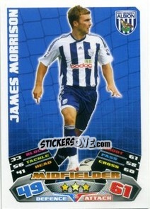 Cromo James Morrison - English Premier League 2011-2012. Match Attax - Topps