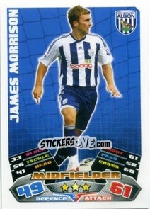 Sticker James Morrison - English Premier League 2011-2012. Match Attax n. 315 - Topps