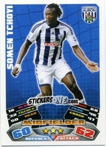 Sticker Somen Tchoyi - English Premier League 2011-2012. Match Attax n. 317 - Topps