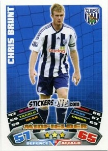 Sticker Chris Brunt - English Premier League 2011-2012. Match Attax n. 318 - Topps