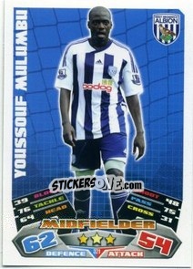 Sticker Youssouf Mulumbu - English Premier League 2011-2012. Match Attax n. 321 - Topps