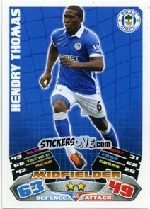 Figurina Hendry Thomas - English Premier League 2011-2012. Match Attax - Topps