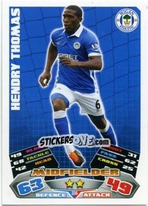 Sticker Hendry Thomas - English Premier League 2011-2012. Match Attax n. 336 - Topps